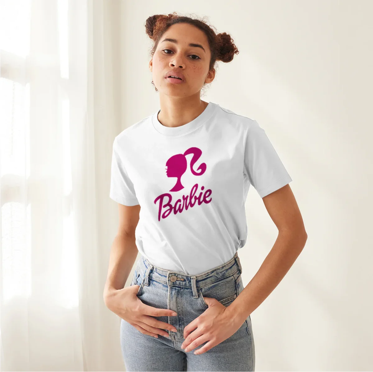 Camisetas Barbie logo 2023 come on lets go party: Moda Retro en Algodón 100% Estampado