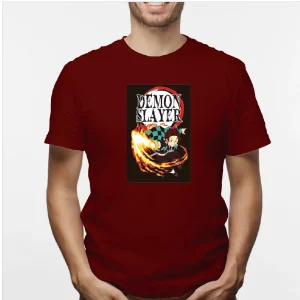 Camisa estampada en algodón para hombre tipo T-shirt Demon Slayer