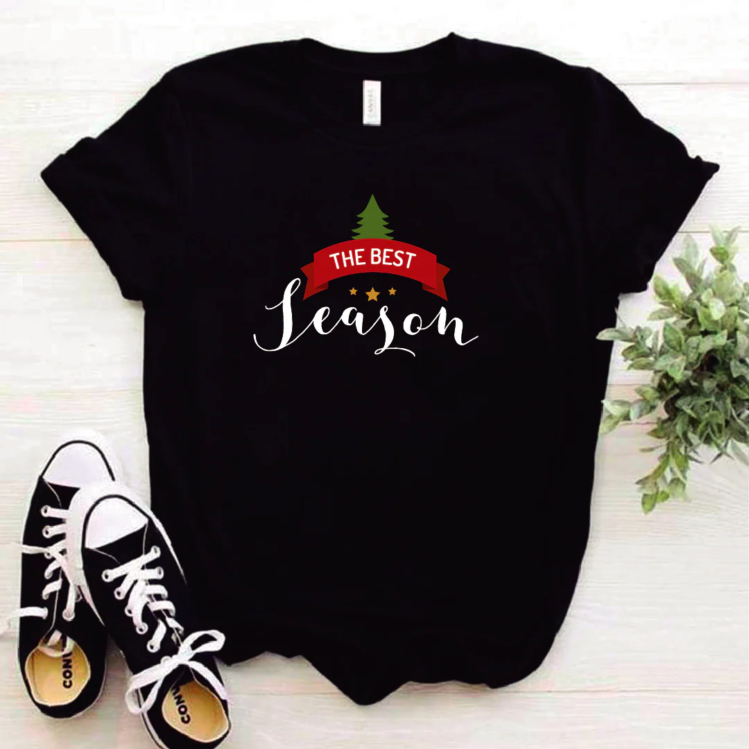 Camisa estampada tipo T-shirt (NAVIDAD) The best season - Imagen 5
